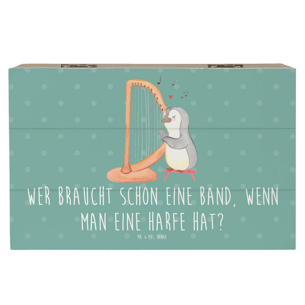 Holzkiste Wer braucht schon eine Band, wenn man eine Harfe hat? Schatzkiste, Geschenkbox, Truhe, XXL, Dekokiste, Aufbewahrungsbox, Holzkiste, Kiste, Schatulle, Erinnerungskiste, Geschenkdose, Erinnerungsbox, Instrumente, Geschenke Musiker, Musikliebhaber