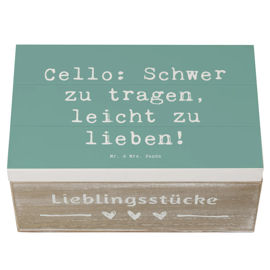 Wooden chest Saying Cello: Schwer zu tragen, leicht zu lieben! Schatzkiste, Geschenkbox, Aufbewahrungsbox, Dekokiste, Erinnerungsbox, Holzkiste, Truhe, XXL, Schatulle, Kiste, Erinnerungskiste, Geschenkdose, Instrumente, Geschenke Musiker, Musikliebhaber