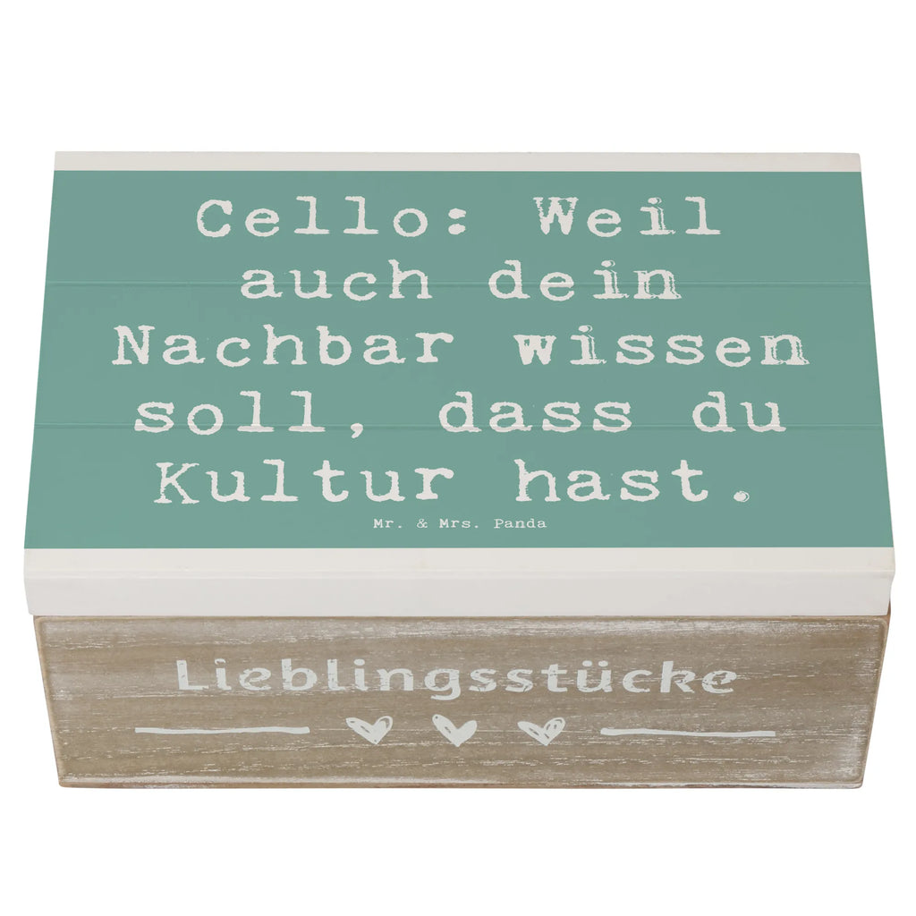Holzkiste Spruch Cello Kultur Truhe, XXL, Geschenkdose, Aufbewahrungsbox, Geschenkbox, Erinnerungsbox, Schatulle, Schatzkiste, Kiste, Dekokiste, Holzkiste, Erinnerungskiste, Instrumente, Geschenke Musiker, Musikliebhaber
