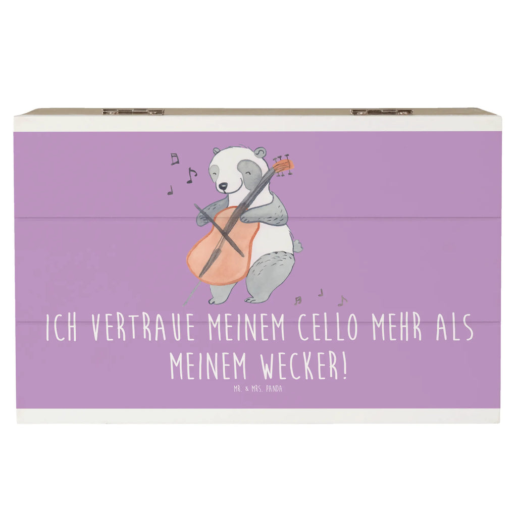 Wooden chest Ich vertraue meinem Cello mehr als meinem Wecker! Truhe, Geschenkbox, Holzkiste, Dekokiste, Aufbewahrungsbox, XXL, Erinnerungsbox, Schatulle, Geschenkdose, Kiste, Schatzkiste, Erinnerungskiste, Instrumente, Geschenke Musiker, Musikliebhaber