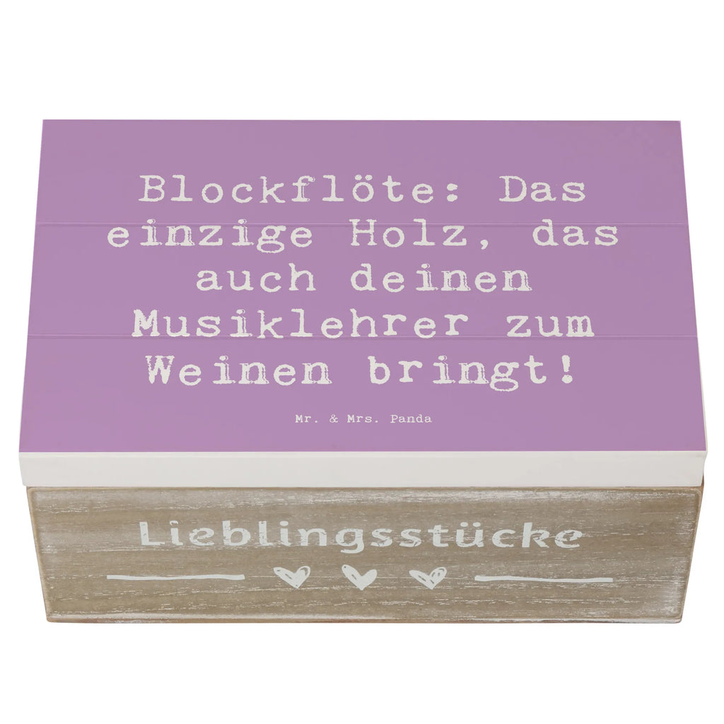 Holzkiste Spruch Blockflöte Humor Erinnerungsbox, Geschenkdose, Truhe, Dekokiste, Geschenkbox, Kiste, Schatulle, XXL, Holzkiste, Erinnerungskiste, Schatzkiste, Aufbewahrungsbox, Instrumente, Geschenke Musiker, Musikliebhaber