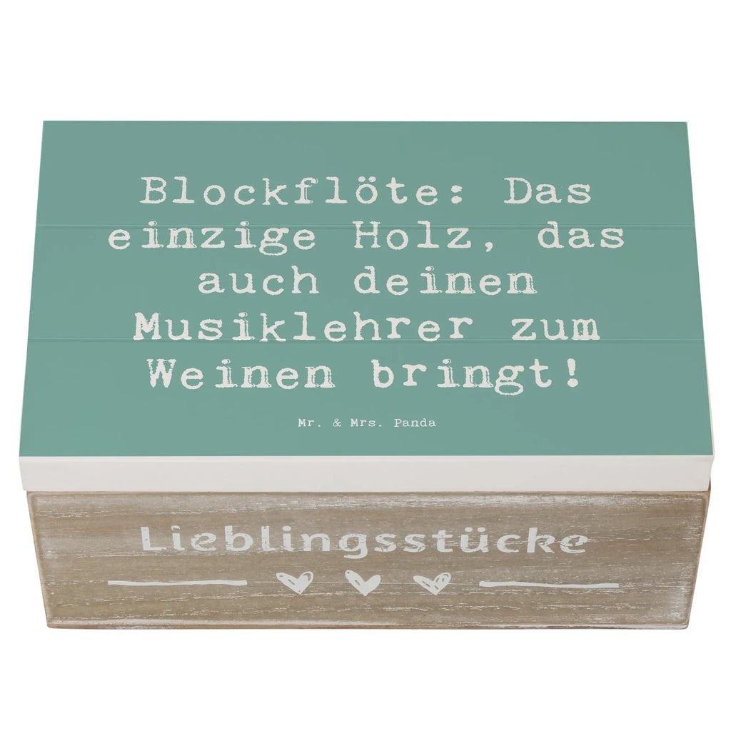 Holzkiste Spruch Blockflöte Humor Erinnerungsbox, Geschenkdose, Truhe, Dekokiste, Geschenkbox, Kiste, Schatulle, XXL, Holzkiste, Erinnerungskiste, Schatzkiste, Aufbewahrungsbox, Instrumente, Geschenke Musiker, Musikliebhaber