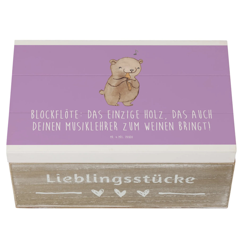 Holzkiste Blockflöte Humor Schatulle, Dekokiste, Kiste, Geschenkbox, Erinnerungsbox, Holzkiste, XXL, Truhe, Aufbewahrungsbox, Schatzkiste, Geschenkdose, Erinnerungskiste, Instrumente, Geschenke Musiker, Musikliebhaber
