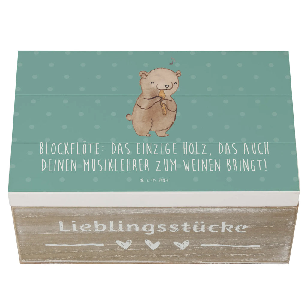 Holzkiste Blockflöte Humor Schatulle, Dekokiste, Kiste, Geschenkbox, Erinnerungsbox, Holzkiste, XXL, Truhe, Aufbewahrungsbox, Schatzkiste, Geschenkdose, Erinnerungskiste, Instrumente, Geschenke Musiker, Musikliebhaber
