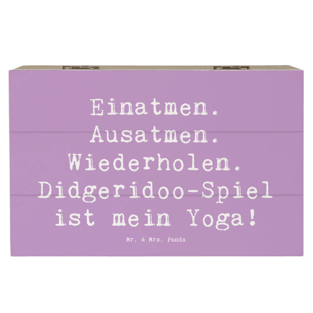 Wooden chest Saying Einatmen. Ausatmen. Wiederholen. Didgeridoo-Spiel ist mein Yoga! Schatzkiste, Geschenkbox, Truhe, Kiste, Dekokiste, Geschenkdose, Erinnerungsbox, Erinnerungskiste, Schatulle, XXL, Holzkiste, Aufbewahrungsbox, Instrumente, Geschenke Musiker, Musikliebhaber