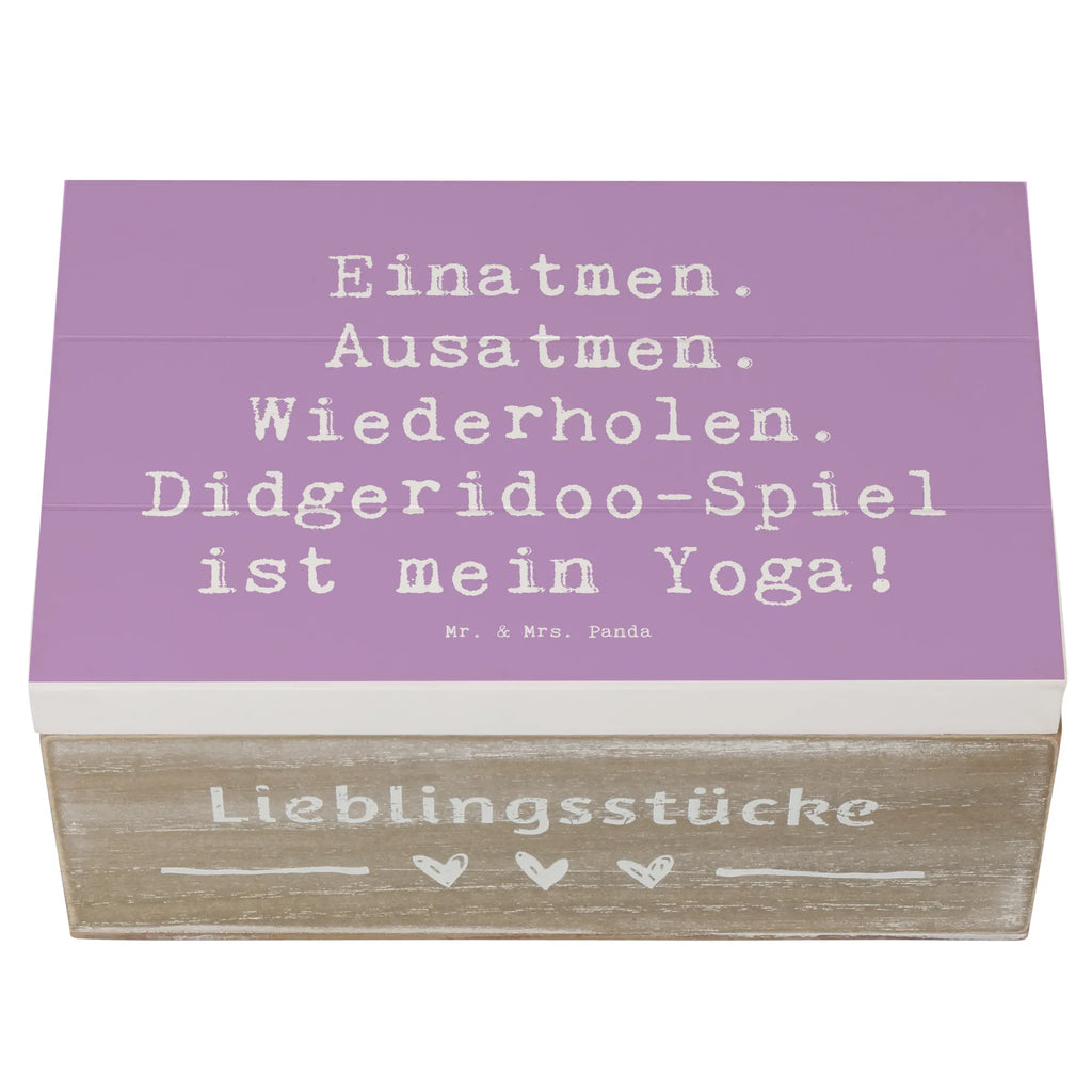 Wooden chest Saying Einatmen. Ausatmen. Wiederholen. Didgeridoo-Spiel ist mein Yoga! Schatzkiste, Geschenkbox, Truhe, Kiste, Dekokiste, Geschenkdose, Erinnerungsbox, Erinnerungskiste, Schatulle, XXL, Holzkiste, Aufbewahrungsbox, Instrumente, Geschenke Musiker, Musikliebhaber
