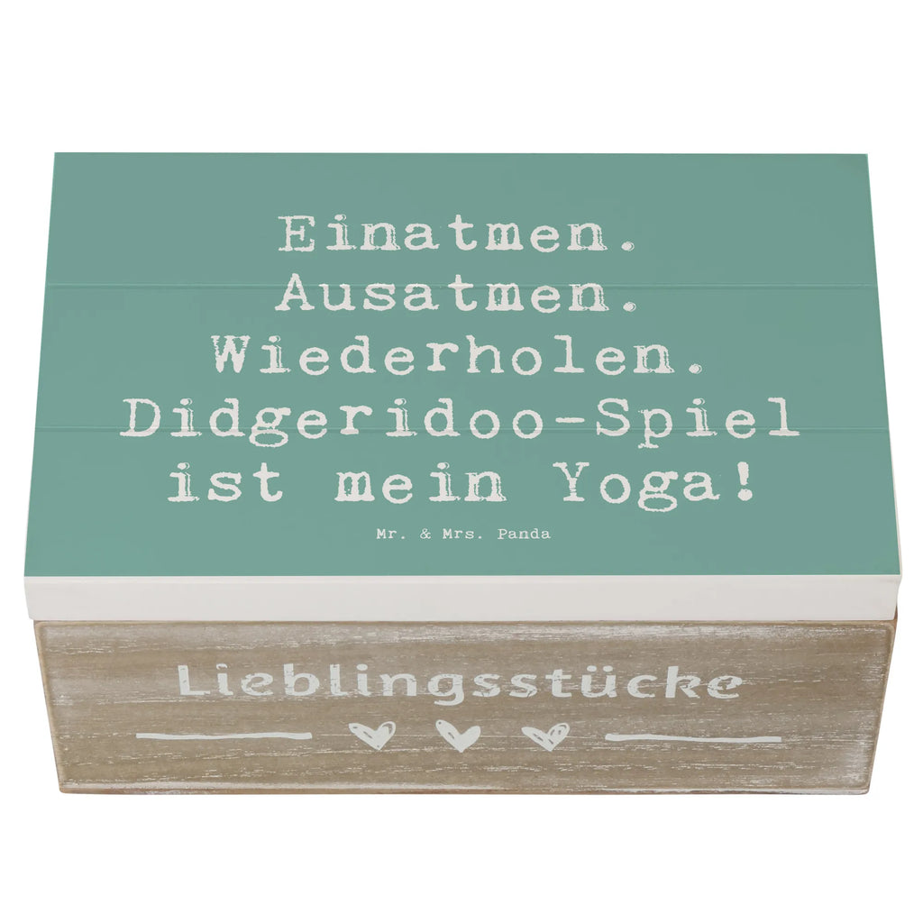 Wooden chest Saying Einatmen. Ausatmen. Wiederholen. Didgeridoo-Spiel ist mein Yoga! Schatzkiste, Geschenkbox, Truhe, Kiste, Dekokiste, Geschenkdose, Erinnerungsbox, Erinnerungskiste, Schatulle, XXL, Holzkiste, Aufbewahrungsbox, Instrumente, Geschenke Musiker, Musikliebhaber