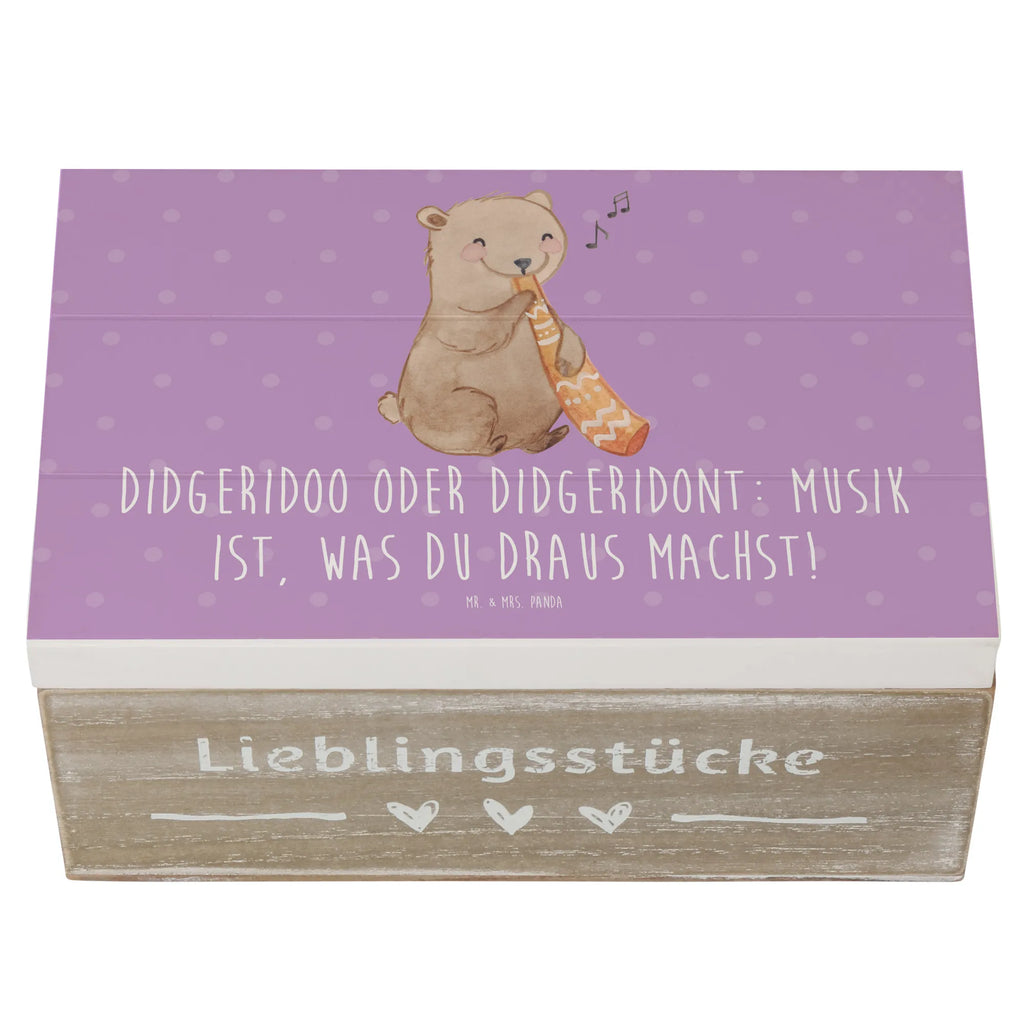 Wooden chest Didgeridoo oder Didgeridont: Musik ist, was du draus machst! Aufbewahrungsbox, Schatzkiste, Holzkiste, Geschenkbox, Dekokiste, Geschenkdose, Erinnerungskiste, Erinnerungsbox, XXL, Truhe, Kiste, Schatulle, Instrumente, Geschenke Musiker, Musikliebhaber
