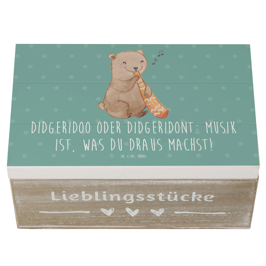 Wooden chest Didgeridoo oder Didgeridont: Musik ist, was du draus machst! Aufbewahrungsbox, Schatzkiste, Holzkiste, Geschenkbox, Dekokiste, Geschenkdose, Erinnerungskiste, Erinnerungsbox, XXL, Truhe, Kiste, Schatulle, Instrumente, Geschenke Musiker, Musikliebhaber