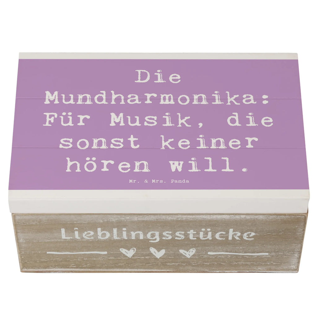 Holzkiste Spruch Musik Mundharmonika Schatzkiste, Erinnerungsbox, Aufbewahrungsbox, Kiste, Dekokiste, Holzkiste, Truhe, XXL, Geschenkdose, Schatulle, Geschenkbox, Erinnerungskiste, Instrumente, Geschenke Musiker, Musikliebhaber