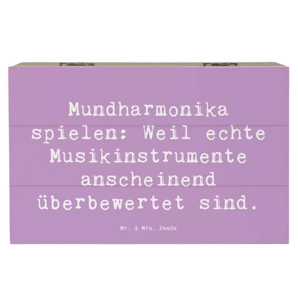 Holzkiste Spruch Mundharmonika spielen: Weil echte Musikinstrumente anscheinend überbewertet sind. Schatulle, Holzkiste, Erinnerungskiste, Erinnerungsbox, XXL, Truhe, Geschenkbox, Aufbewahrungsbox, Dekokiste, Geschenkdose, Schatzkiste, Kiste, Instrumente, Geschenke Musiker, Musikliebhaber