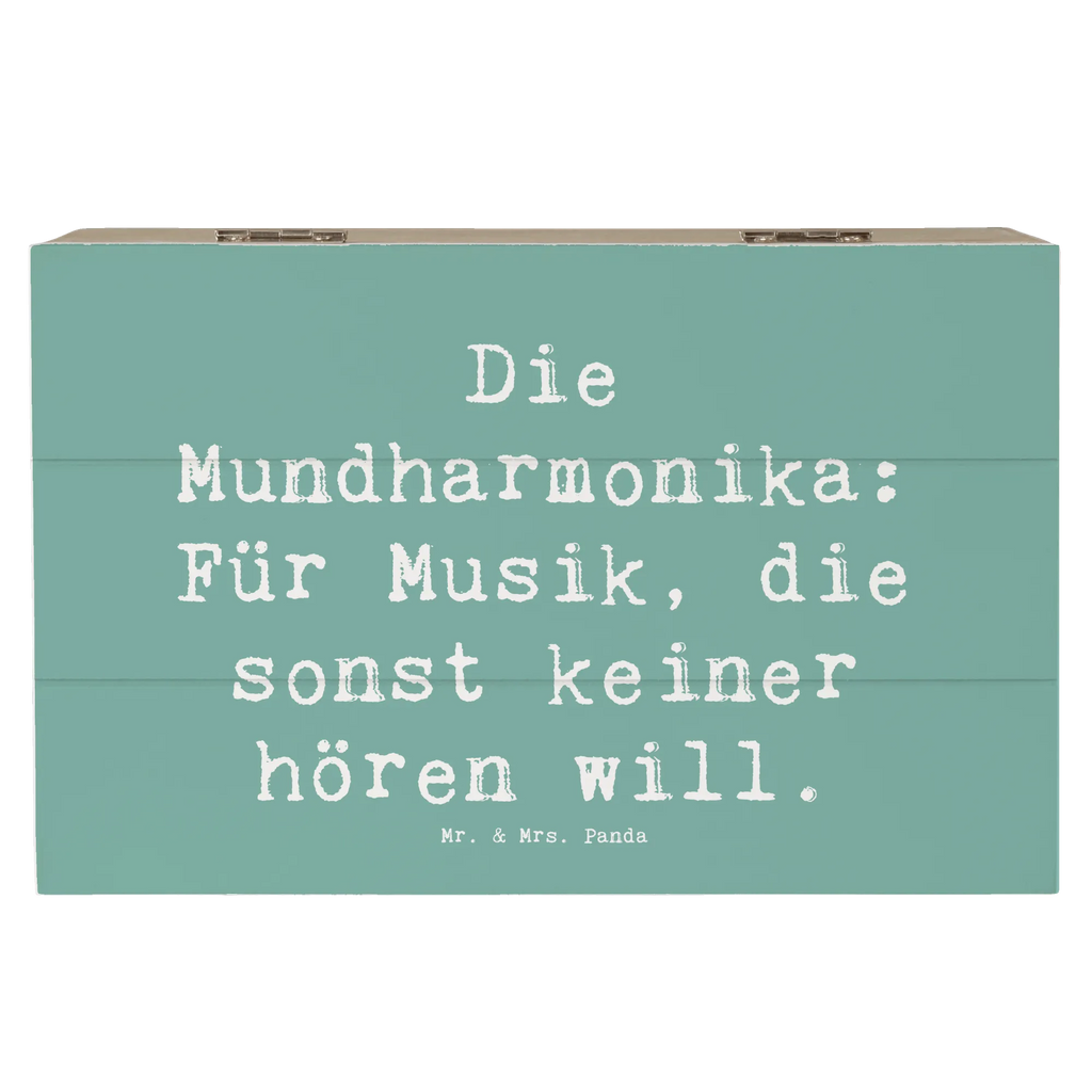 Holzkiste Spruch Musik Mundharmonika Schatzkiste, Erinnerungsbox, Aufbewahrungsbox, Kiste, Dekokiste, Holzkiste, Truhe, XXL, Geschenkdose, Schatulle, Geschenkbox, Erinnerungskiste, Instrumente, Geschenke Musiker, Musikliebhaber
