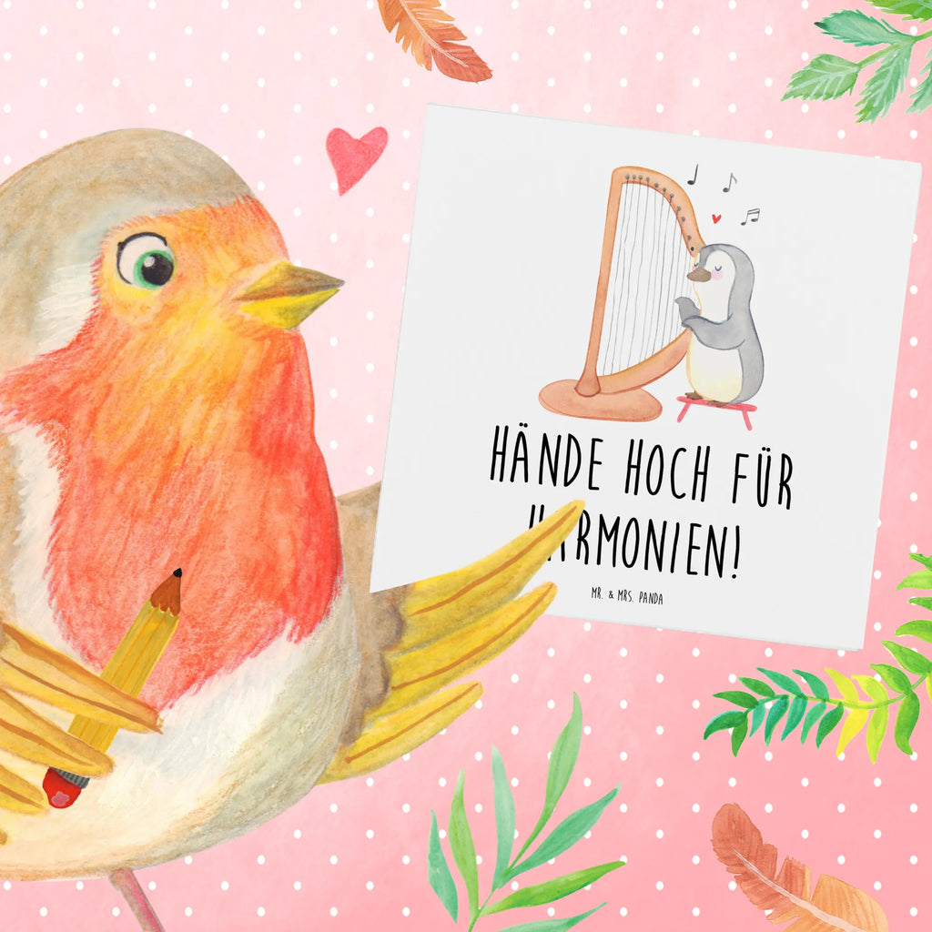 Deluxe Card Hände hoch für Harmonien! Karte, Einladungskarte, Glückwunschkarte, Hochwertige Klappkarte, Hochzeitskarte, Grußkarte, Hochwertige Grußkarte, Geburtstagskarte, Klappkarte, Instrumente, Geschenke Musiker, Musikliebhaber