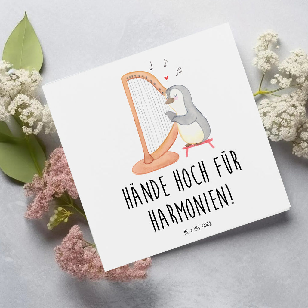Deluxe Card Hände hoch für Harmonien! Karte, Einladungskarte, Glückwunschkarte, Hochwertige Klappkarte, Hochzeitskarte, Grußkarte, Hochwertige Grußkarte, Geburtstagskarte, Klappkarte, Instrumente, Geschenke Musiker, Musikliebhaber
