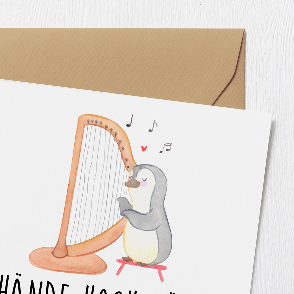 Deluxe Card Hände hoch für Harmonien! Karte, Einladungskarte, Glückwunschkarte, Hochwertige Klappkarte, Hochzeitskarte, Grußkarte, Hochwertige Grußkarte, Geburtstagskarte, Klappkarte, Instrumente, Geschenke Musiker, Musikliebhaber
