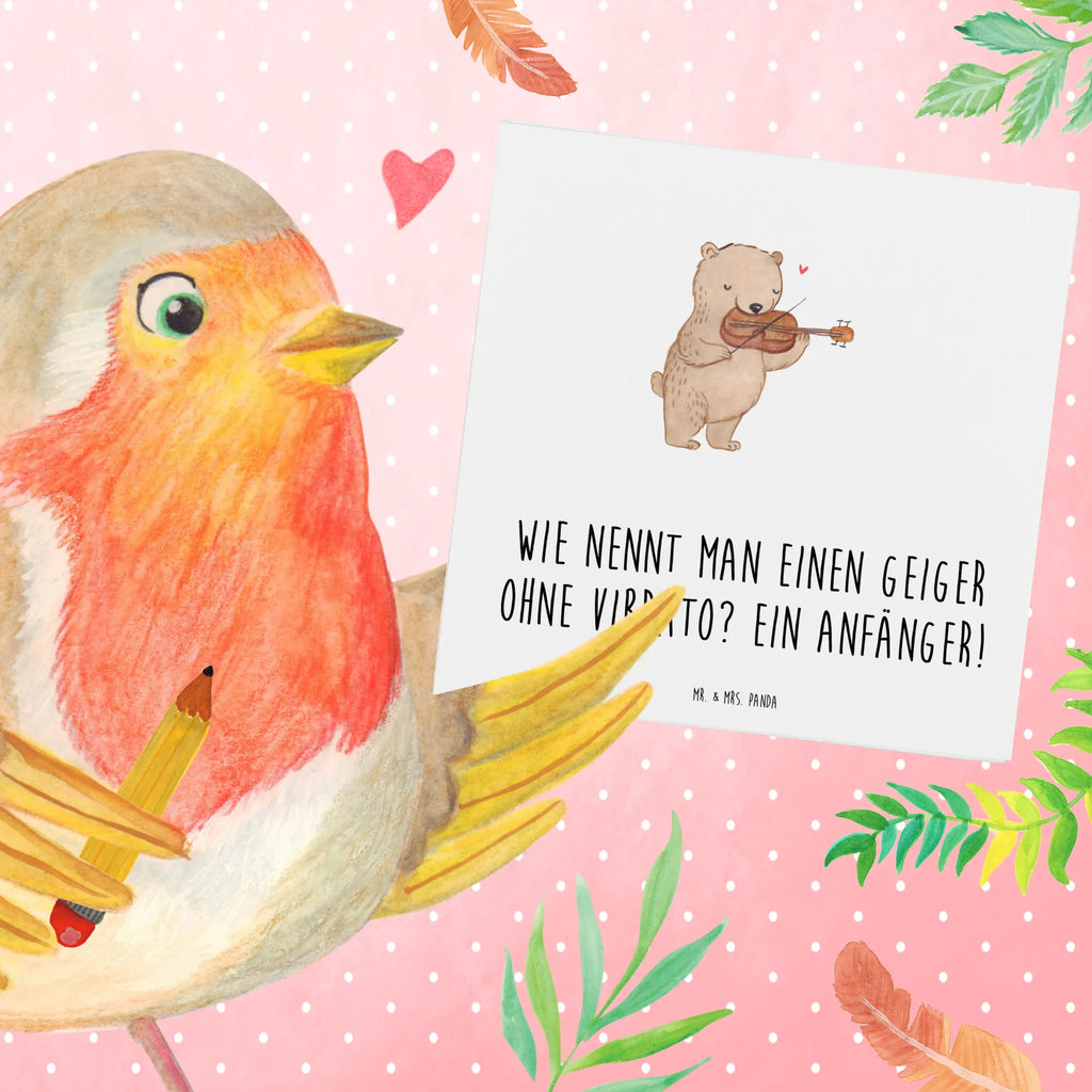 Deluxe Karte Violine Anfänger Glückwunschkarte, Klappkarte, Hochwertige Grußkarte, Karte, Hochwertige Klappkarte, Geburtstagskarte, Einladungskarte, Grußkarte, Hochzeitskarte, Instrumente, Geschenke Musiker, Musikliebhaber