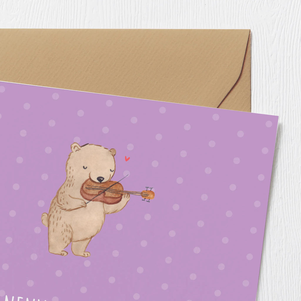 Deluxe Karte Violine Anfänger Glückwunschkarte, Klappkarte, Hochwertige Grußkarte, Karte, Hochwertige Klappkarte, Geburtstagskarte, Einladungskarte, Grußkarte, Hochzeitskarte, Instrumente, Geschenke Musiker, Musikliebhaber