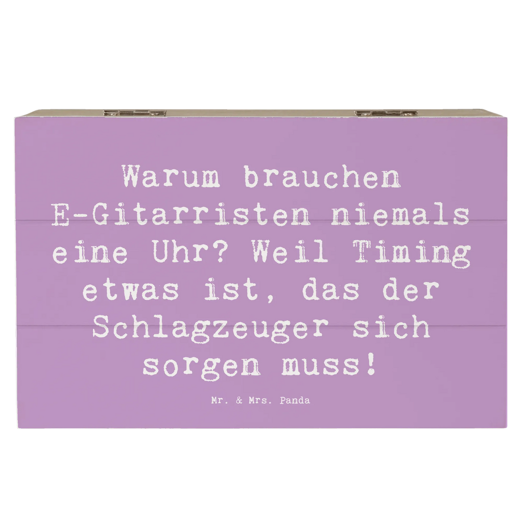 Holzkiste Spruch E-Gitarre Timing Schatulle, Erinnerungsbox, Aufbewahrungsbox, Kiste, Erinnerungskiste, Geschenkbox, Geschenkdose, XXL, Holzkiste, Truhe, Schatzkiste, Dekokiste, Instrumente, Geschenke Musiker, Musikliebhaber