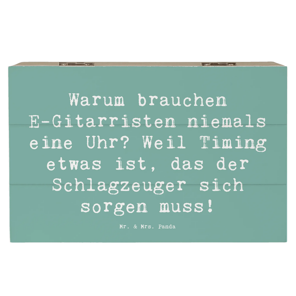 Holzkiste Spruch E-Gitarre Timing Schatulle, Erinnerungsbox, Aufbewahrungsbox, Kiste, Erinnerungskiste, Geschenkbox, Geschenkdose, XXL, Holzkiste, Truhe, Schatzkiste, Dekokiste, Instrumente, Geschenke Musiker, Musikliebhaber