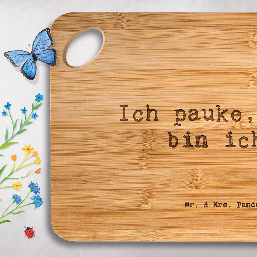 Bamboo chopping board Saying Ich pauke, also bin ich. board, robust, nature, kitchen board, bamboo, slices, solid, kitchen, dulcimer, breakfast, cutting block, breakfast board, wood, carving board, cutting board, engraving, Instruments, gifts for musicians, music enthusiasts