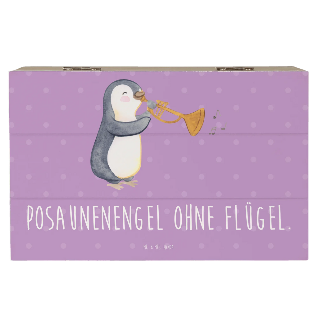 Wooden chest Posaunenengel ohne Flügel. Kiste, Truhe, XXL, Geschenkbox, Erinnerungsbox, Holzkiste, Schatulle, Erinnerungskiste, Aufbewahrungsbox, Schatzkiste, Dekokiste, Geschenkdose, Instrumente, Geschenke Musiker, Musikliebhaber