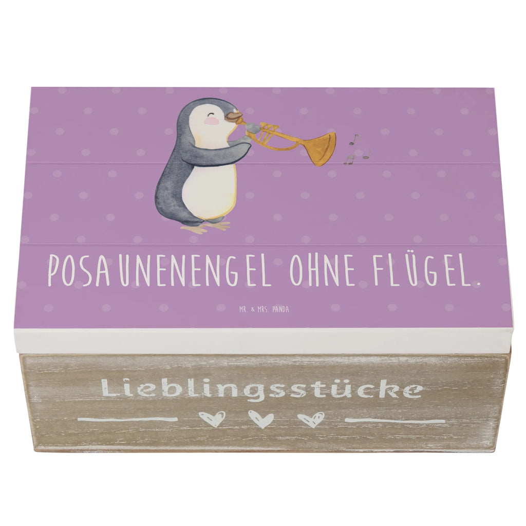 Wooden chest Posaunenengel ohne Flügel. Kiste, Truhe, XXL, Geschenkbox, Erinnerungsbox, Holzkiste, Schatulle, Erinnerungskiste, Aufbewahrungsbox, Schatzkiste, Dekokiste, Geschenkdose, Instrumente, Geschenke Musiker, Musikliebhaber