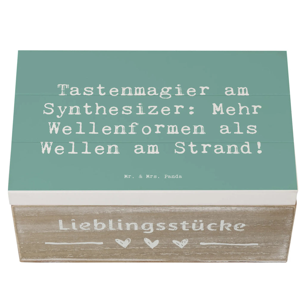 Holzkiste Spruch Synthesizer Magie Aufbewahrungsbox, Holzkiste, Dekokiste, XXL, Erinnerungsbox, Schatulle, Schatzkiste, Kiste, Geschenkbox, Geschenkdose, Erinnerungskiste, Truhe, Instrumente, Geschenke Musiker, Musikliebhaber
