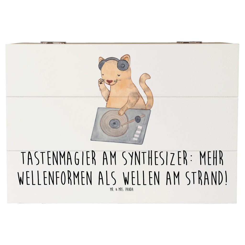 Wooden chest Tastenmagier am Synthesizer: Mehr Wellenformen als Wellen am Strand! Geschenkbox, Schatulle, Aufbewahrungsbox, Geschenkdose, Erinnerungsbox, Erinnerungskiste, Kiste, Dekokiste, Holzkiste, Truhe, XXL, Schatzkiste, Instrumente, Geschenke Musiker, Musikliebhaber
