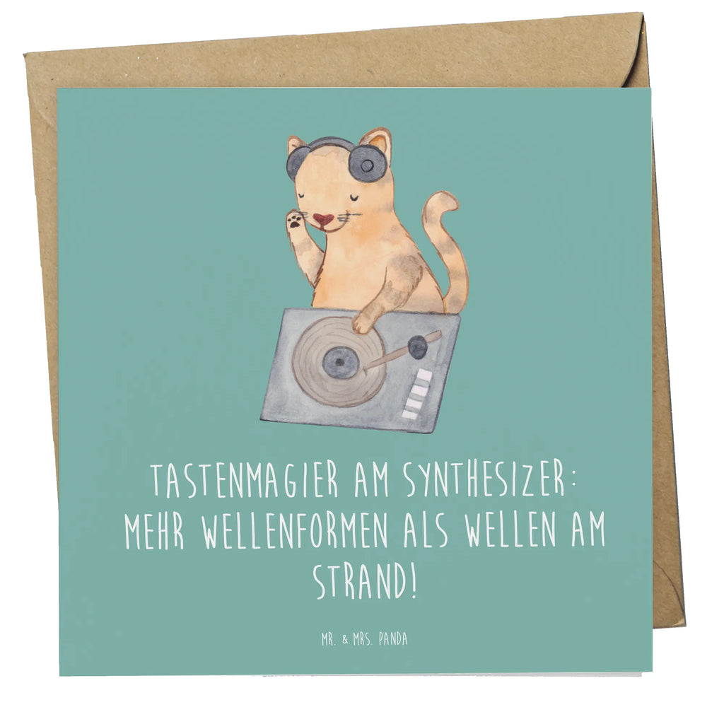 Deluxe Card Tastenmagier am Synthesizer: Mehr Wellenformen als Wellen am Strand! Einladungskarte, Grußkarte, Klappkarte, Glückwunschkarte, Karte, Hochwertige Grußkarte, Geburtstagskarte, Hochzeitskarte, Hochwertige Klappkarte, Instrumente, Geschenke Musiker, Musikliebhaber