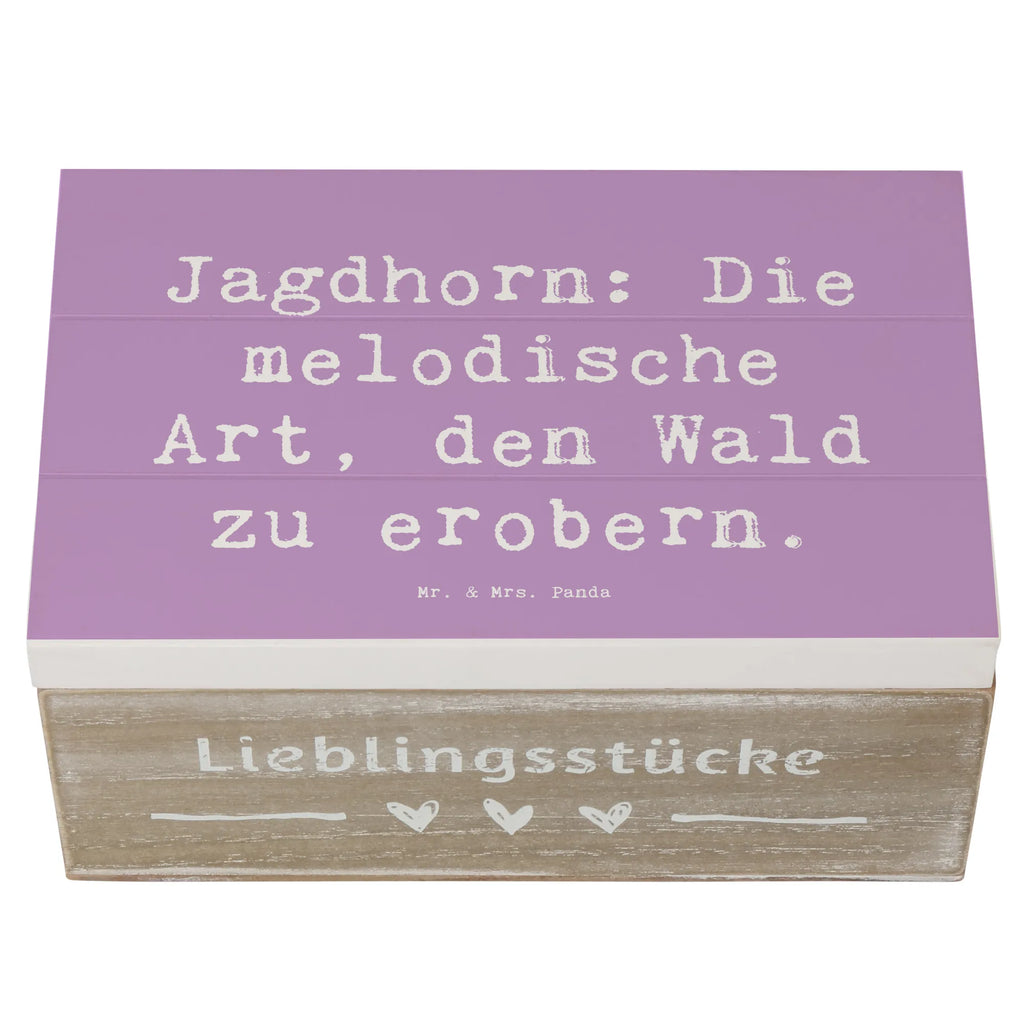 Holzkiste Spruch Jagdhorn Magie Erinnerungsbox, Dekokiste, Geschenkdose, XXL, Aufbewahrungsbox, Geschenkbox, Erinnerungskiste, Kiste, Schatulle, Holzkiste, Truhe, Schatzkiste, Instrumente, Geschenke Musiker, Musikliebhaber