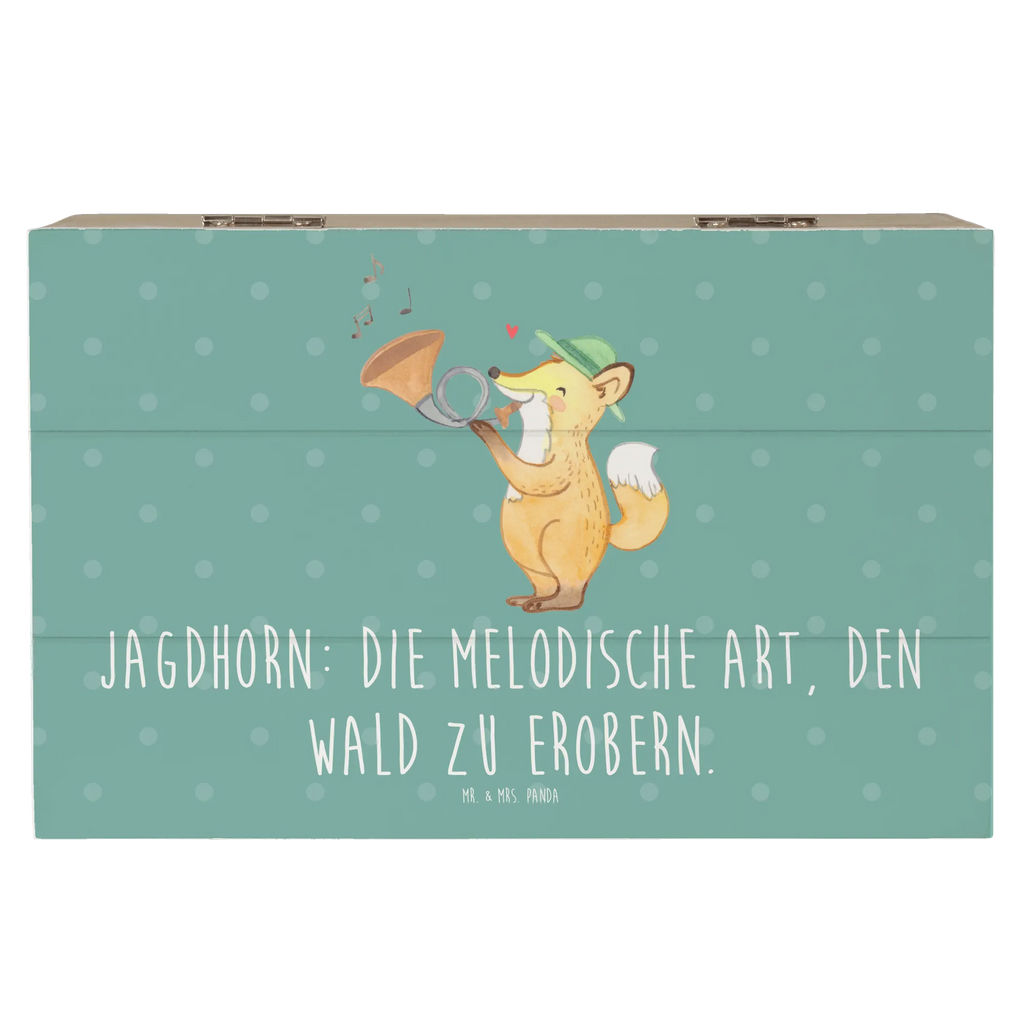 Wooden chest Jagdhorn: Die melodische Art, den Wald zu erobern. Schatzkiste, Geschenkbox, Kiste, Geschenkdose, Dekokiste, Aufbewahrungsbox, Erinnerungskiste, Erinnerungsbox, XXL, Holzkiste, Truhe, Schatulle, Instrumente, Geschenke Musiker, Musikliebhaber