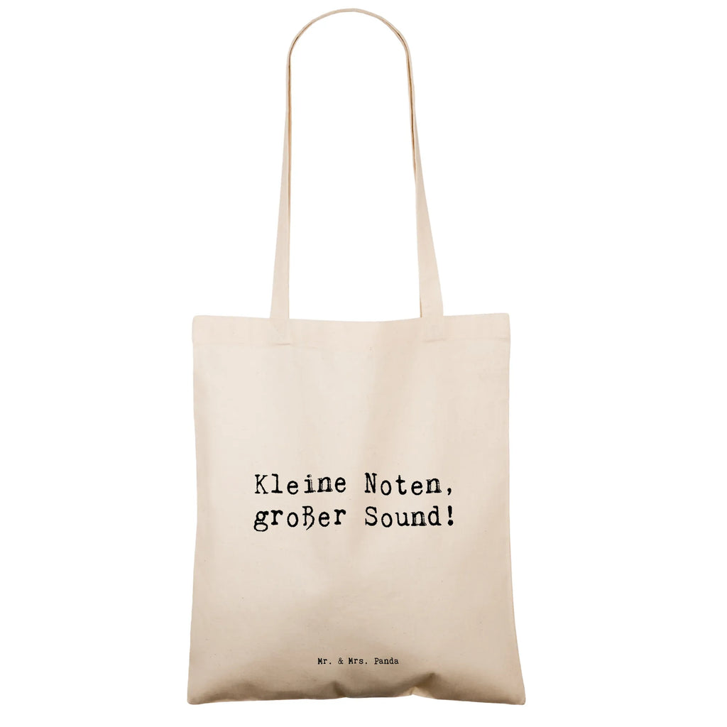 Tote bag Saying Kleine Noten, großer Sound! Umhängetasche, Shopper, Tragetasche, Schultertasche, Strandtasche, Jutetasche, Jutebeutel, Einkaufstasche, Stofftasche, Badetasche, Stoffbeutel, Laptoptasche, Beutel, Einkaufstüte, Beuteltasche, Tasche, Instrumente, Geschenke Musiker, Musikliebhaber