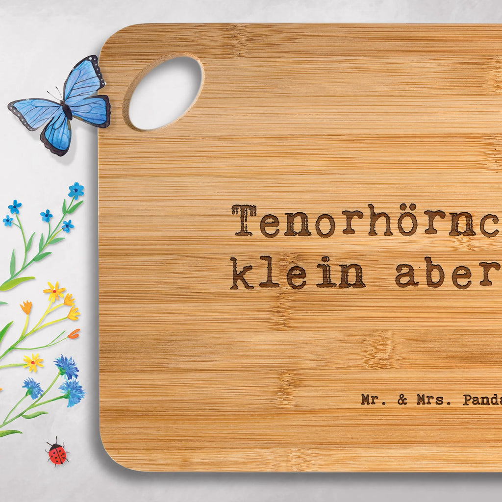 Bamboo chopping board Saying Tenorhörnchen - klein aber oho! slices, breakfast, cutting block, engraving, dulcimer, breakfast board, bamboo, cutting board, robust, carving board, nature, kitchen board, board, solid, wood, kitchen, Instruments, gifts for musicians, music enthusiasts