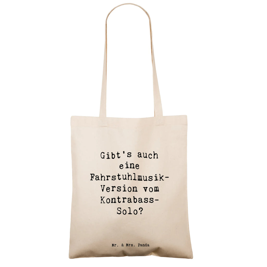 Tote bag Saying Gibt's auch eine Fahrstuhlmusik-Version vom Kontrabass-Solo? Strandtasche, Einkaufstüte, Jutetasche, Laptoptasche, Shopper, Umhängetasche, Einkaufstasche, Tasche, Tragetasche, Stoffbeutel, Beuteltasche, Stofftasche, Jutebeutel, Beutel, Schultertasche, Badetasche, Instrumente, Geschenke Musiker, Musikliebhaber