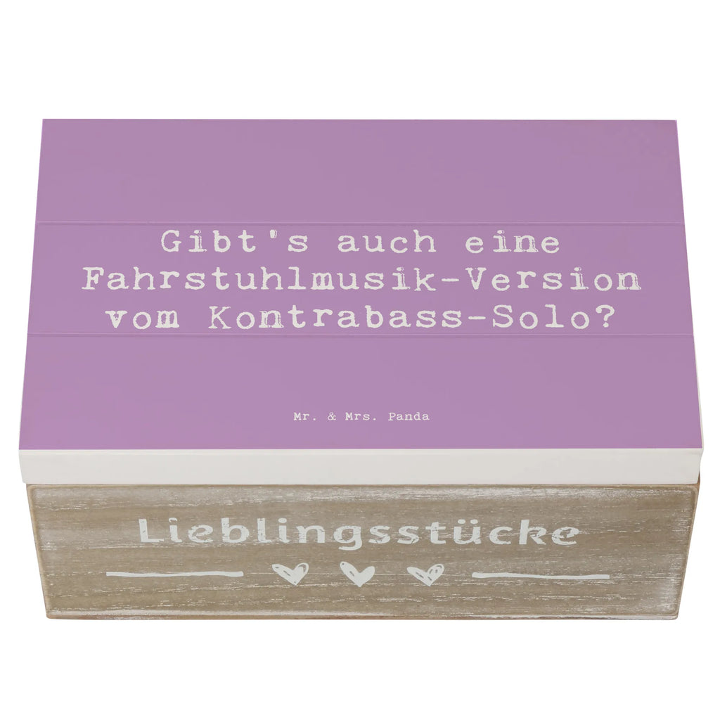Holzkiste Spruch Kontrabass Solo Schatzkiste, Erinnerungskiste, Aufbewahrungsbox, Erinnerungsbox, XXL, Holzkiste, Kiste, Dekokiste, Geschenkbox, Truhe, Schatulle, Geschenkdose, Instrumente, Geschenke Musiker, Musikliebhaber