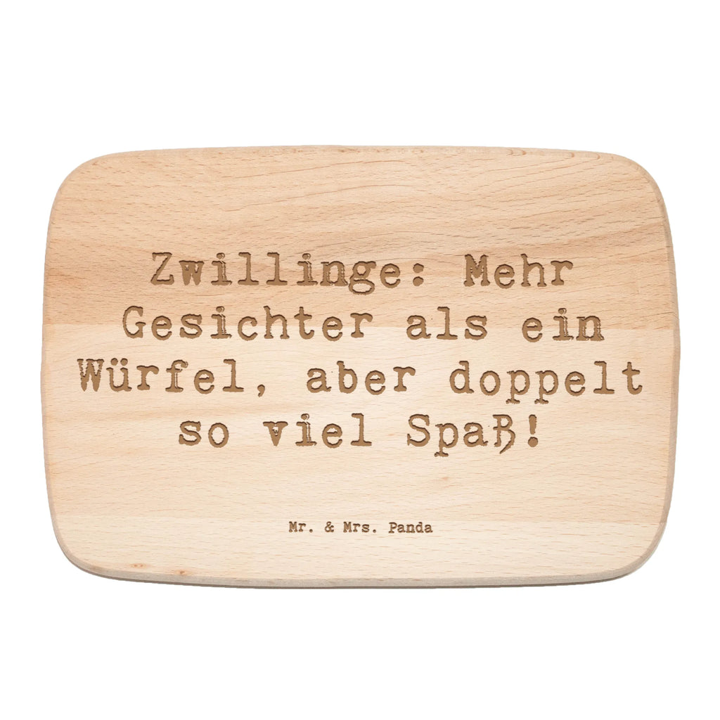 Śniadaniowa deska Przysłowie Wieso einer, wenn du zwei haben kannst? Zwillinge, doppelt so viel Spaß! Znak zodiaku, gwiazdozbiór, horoskop, astrologia, ascendent