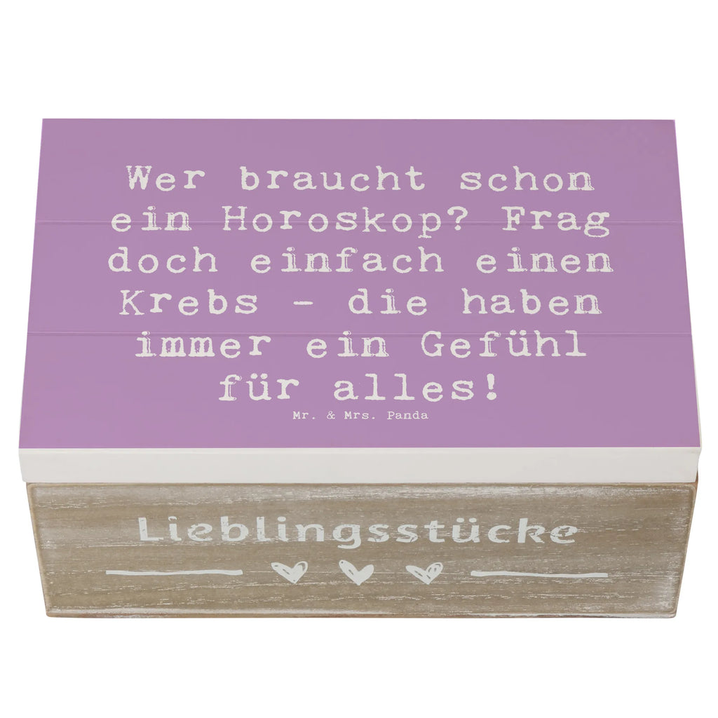 Wooden chest Saying Wer braucht schon ein Horoskop? Frag doch einfach einen Krebs - die haben immer ein Gefühl für alles! Dekokiste, Erinnerungskiste, Holzkiste, Geschenkbox, Schatulle, Aufbewahrungsbox, Kiste, Truhe, XXL, Schatzkiste, Erinnerungsbox, Geschenkdose, Tierkreiszeichen, Sternzeichen, Horoskop, Astrologie, Aszendent