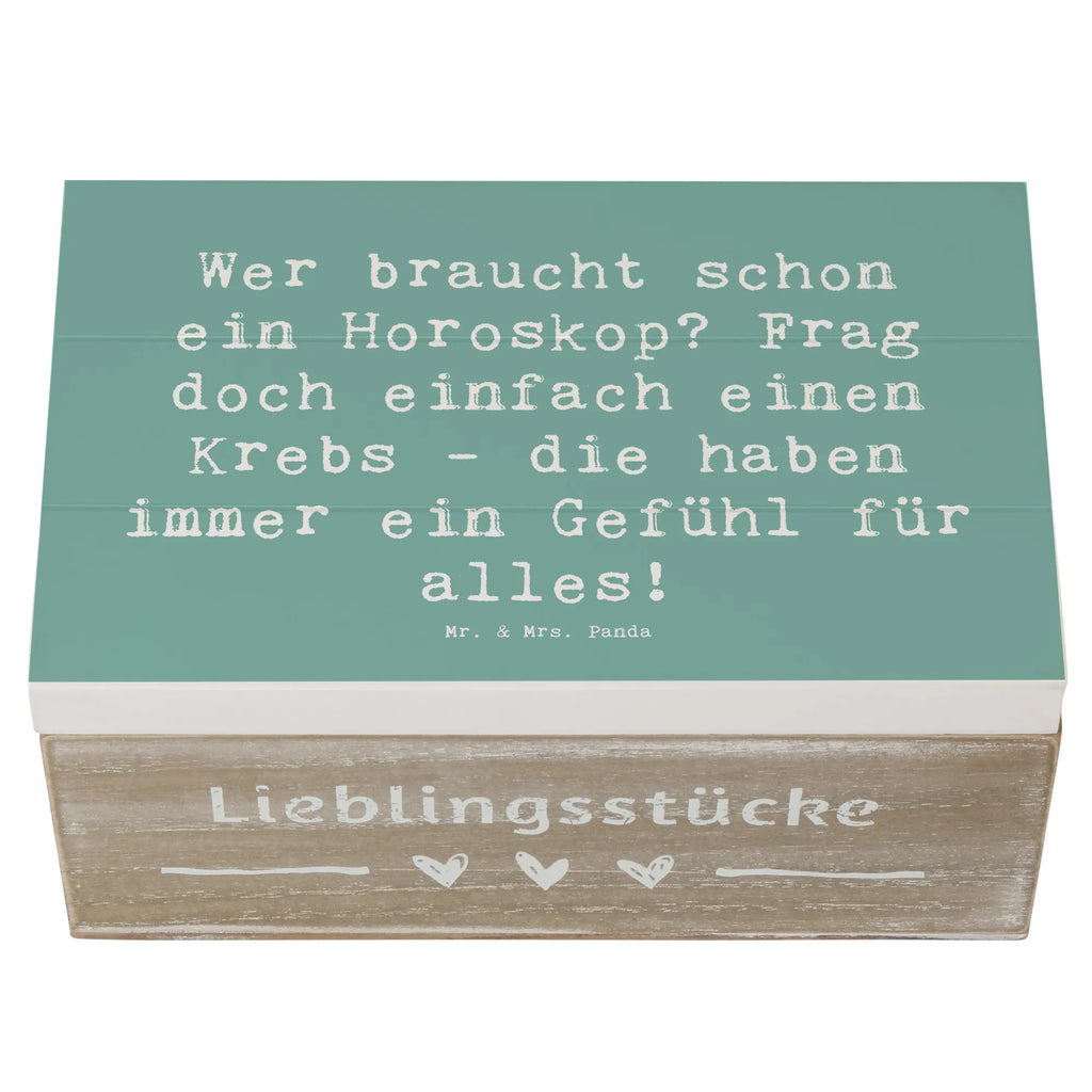 Wooden chest Saying Wer braucht schon ein Horoskop? Frag doch einfach einen Krebs - die haben immer ein Gefühl für alles! Dekokiste, Erinnerungskiste, Holzkiste, Geschenkbox, Schatulle, Aufbewahrungsbox, Kiste, Truhe, XXL, Schatzkiste, Erinnerungsbox, Geschenkdose, Tierkreiszeichen, Sternzeichen, Horoskop, Astrologie, Aszendent