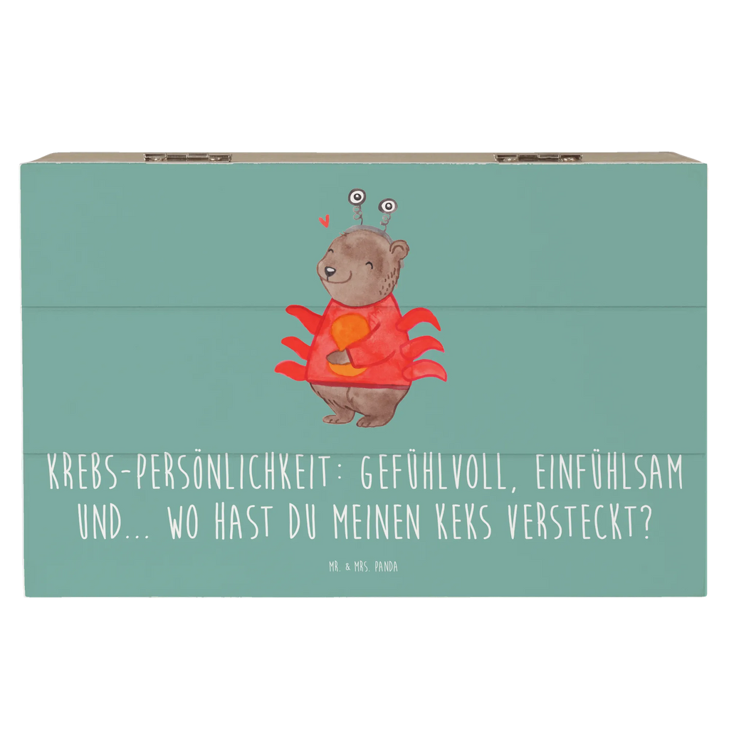 Holzkiste Krebs Gefühlswelt Erinnerungsbox, XXL, Aufbewahrungsbox, Erinnerungskiste, Schatulle, Geschenkbox, Schatzkiste, Dekokiste, Holzkiste, Geschenkdose, Truhe, Kiste, Tierkreiszeichen, Sternzeichen, Horoskop, Astrologie, Aszendent