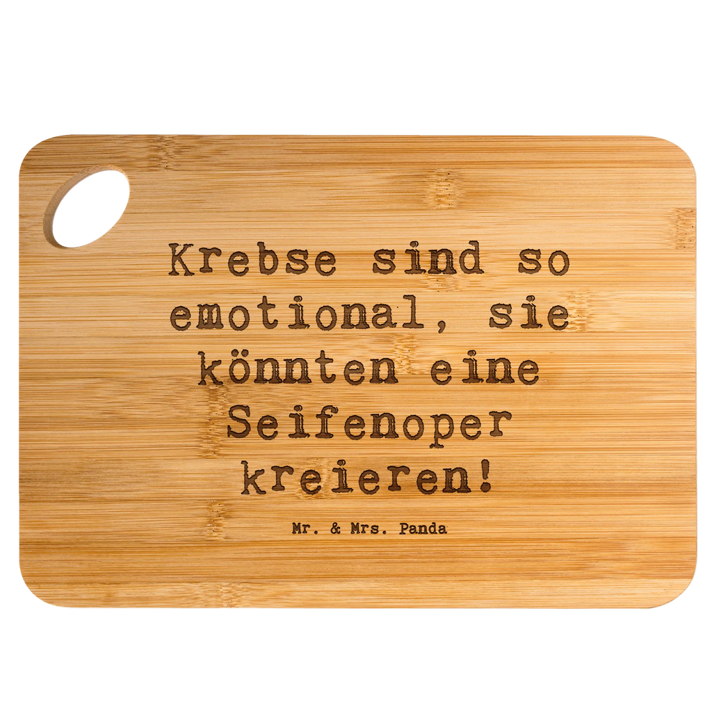 Bamboo chopping board Saying Krebse sind so emotional, sie könnten eine Seifenoper kreieren! robust, breakfast board, cutting board, carving board, kitchen, wood, bamboo, solid, dulcimer, slices, cutting block, kitchen board, breakfast, board, nature, engraving, constellations, birthdays, astrology, zodiac, date of birth, month of birth