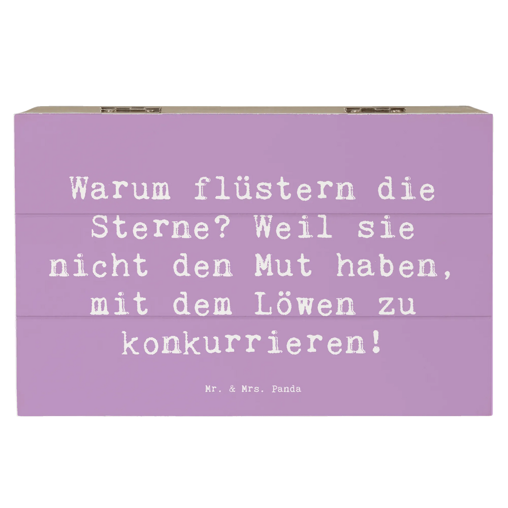 Wooden chest Saying Warum flüstern die Sterne? Weil sie nicht den Mut haben, mit dem Löwen zu konkurrieren! Kiste, Erinnerungskiste, Geschenkdose, Truhe, Erinnerungsbox, Dekokiste, Schatulle, Schatzkiste, Holzkiste, Aufbewahrungsbox, XXL, Geschenkbox, Tierkreiszeichen, Sternzeichen, Horoskop, Astrologie, Aszendent