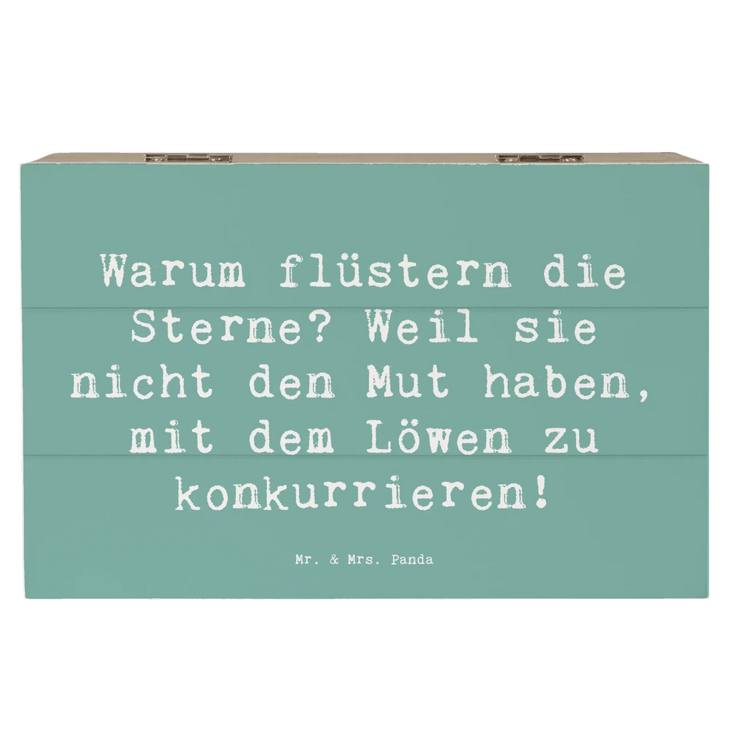 Wooden chest Saying Warum flüstern die Sterne? Weil sie nicht den Mut haben, mit dem Löwen zu konkurrieren! Kiste, Erinnerungskiste, Geschenkdose, Truhe, Erinnerungsbox, Dekokiste, Schatulle, Schatzkiste, Holzkiste, Aufbewahrungsbox, XXL, Geschenkbox, Tierkreiszeichen, Sternzeichen, Horoskop, Astrologie, Aszendent