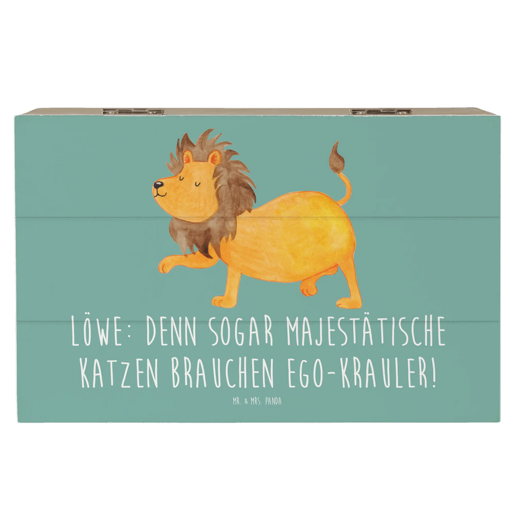 Wooden chest Löwe: Denn sogar Majestätische Katzen brauchen Ego-Krauler! Kiste, Holzkiste, Geschenkdose, Schatulle, Geschenkbox, Truhe, Erinnerungskiste, Schatzkiste, XXL, Aufbewahrungsbox, Dekokiste, Erinnerungsbox, Tierkreiszeichen, Sternzeichen, Horoskop, Astrologie, Aszendent