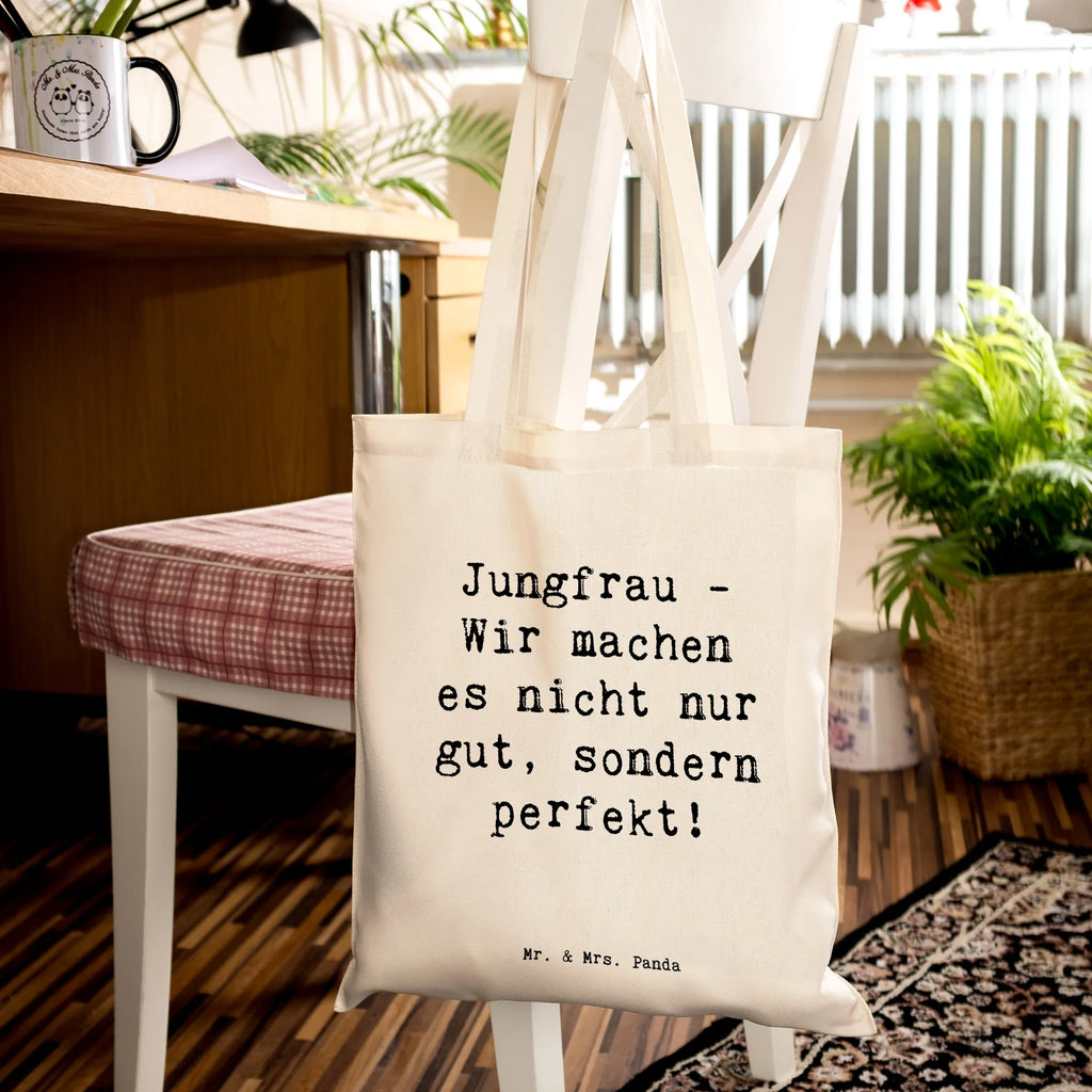 Tragetasche Spruch Jungfrau Perfektion Beuteltasche, Beutel, Einkaufstasche, Jutebeutel, Stoffbeutel, Tasche, Shopper, Umhängetasche, Strandtasche, Schultertasche, Stofftasche, Tragetasche, Badetasche, Jutetasche, Einkaufstüte, Laptoptasche, Tierkreiszeichen, Sternzeichen, Horoskop, Astrologie, Aszendent