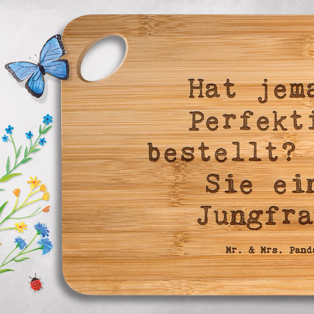 Servierbrett Spruch Jungfrau Perfektion Servierbrett, Holzbrett, Küchenbrett, Frühstücksbrett, Brett, Hackbrett, Holzbrettchen, Schneidebrett, Tierkreiszeichen, Sternzeichen, Horoskop, Astrologie, Aszendent