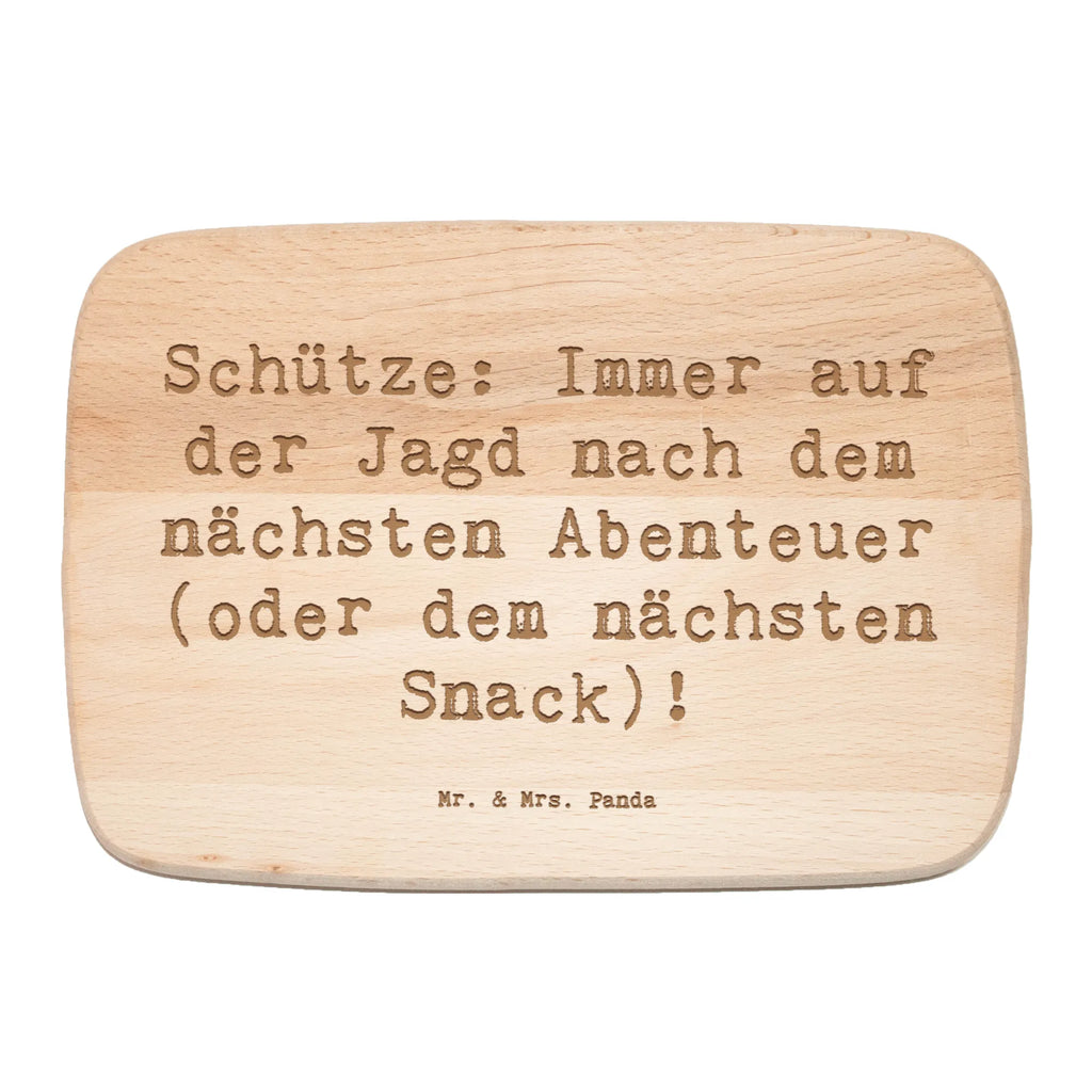 Śniadaniowa deska Przysłowie Schütze: Immer auf der Jagd nach dem nächsten Abenteuer (oder dem nächsten Snack)! Znak zodiaku, gwiazdozbiór, horoskop, astrologia, ascendent