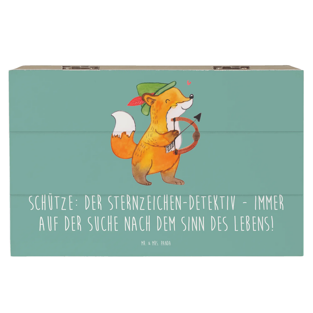 Holzkiste Schützenblick Schatzkiste, Dekokiste, Holzkiste, Schatulle, Geschenkdose, Kiste, Aufbewahrungsbox, Geschenkbox, Erinnerungsbox, XXL, Erinnerungskiste, Truhe, Tierkreiszeichen, Sternzeichen, Horoskop, Astrologie, Aszendent