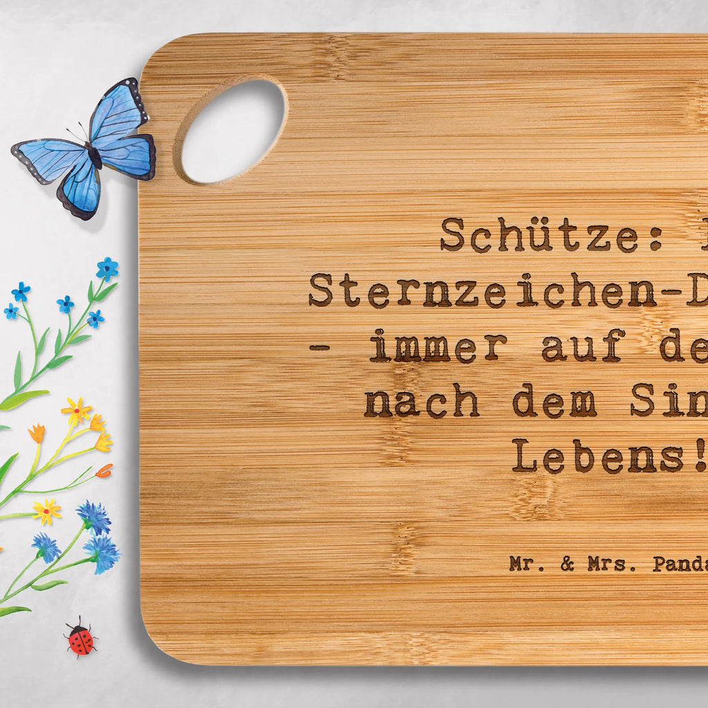 Bambus - deska do krojenia Przysłowie Schütze: Der Sternzeichen-Detektiv - immer auf der Suche nach dem Sinn des Lebens! Znak zodiaku, gwiazdozbiór, horoskop, astrologia, ascendent