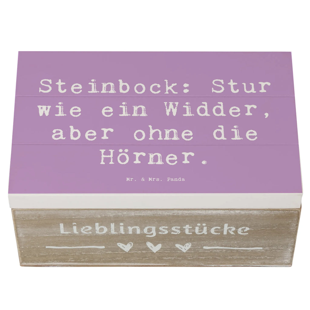 Wooden chest Saying Steinbock: Stur wie ein Widder, aber ohne die Hörner. Dekokiste, Schatzkiste, Schatulle, Erinnerungskiste, Aufbewahrungsbox, XXL, Kiste, Geschenkbox, Holzkiste, Geschenkdose, Erinnerungsbox, Truhe, Tierkreiszeichen, Sternzeichen, Horoskop, Astrologie, Aszendent
