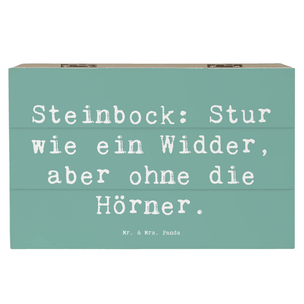 Wooden chest Saying Steinbock: Stur wie ein Widder, aber ohne die Hörner. Dekokiste, Schatzkiste, Schatulle, Erinnerungskiste, Aufbewahrungsbox, XXL, Kiste, Geschenkbox, Holzkiste, Geschenkdose, Erinnerungsbox, Truhe, Tierkreiszeichen, Sternzeichen, Horoskop, Astrologie, Aszendent